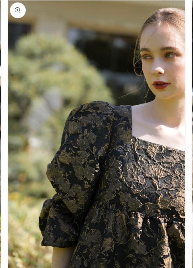 【Acka】jacquard volume dress