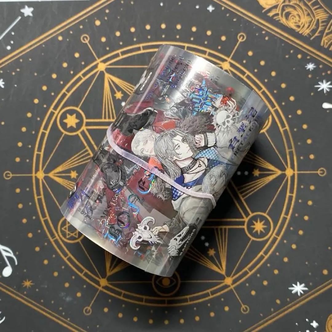 9237】海外 マステ 中古巻 貝殻光マスキングテープ 人物系 男子 残量