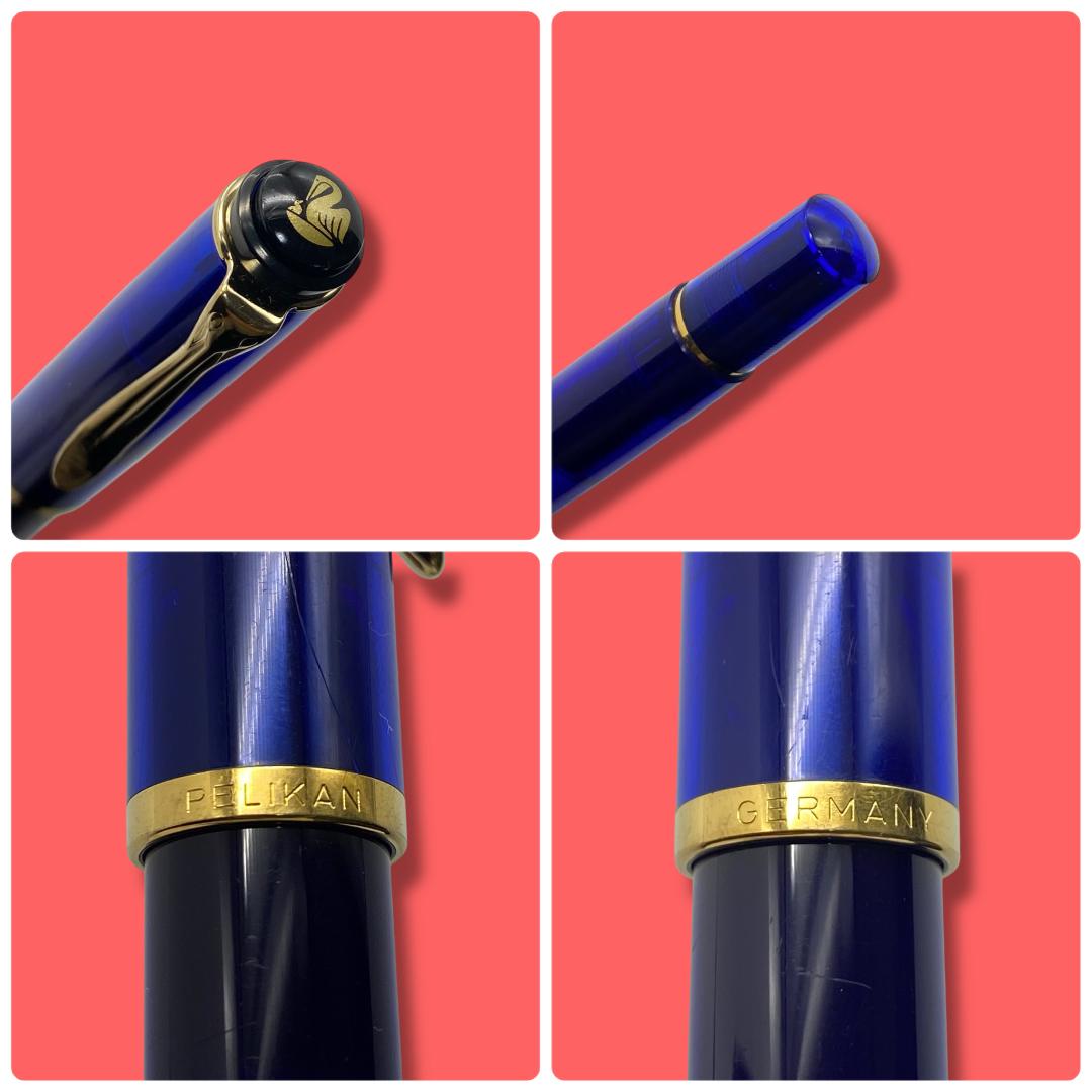 《美品》 ペリカン 万年筆 トラディショナル M200 スケルトン ダークブルー