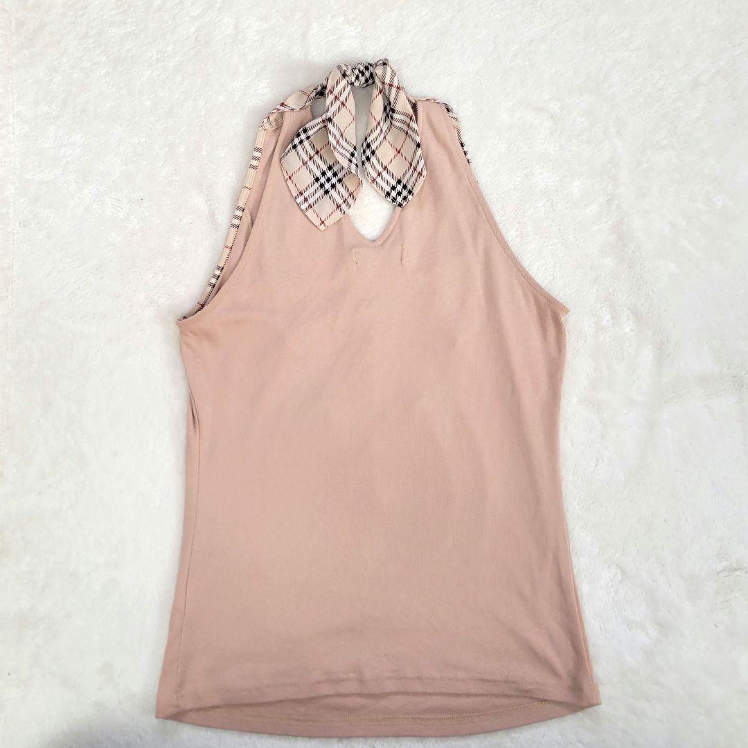 BURBERRY BLUE LABEL タンクトップ リボンホルターネック 38