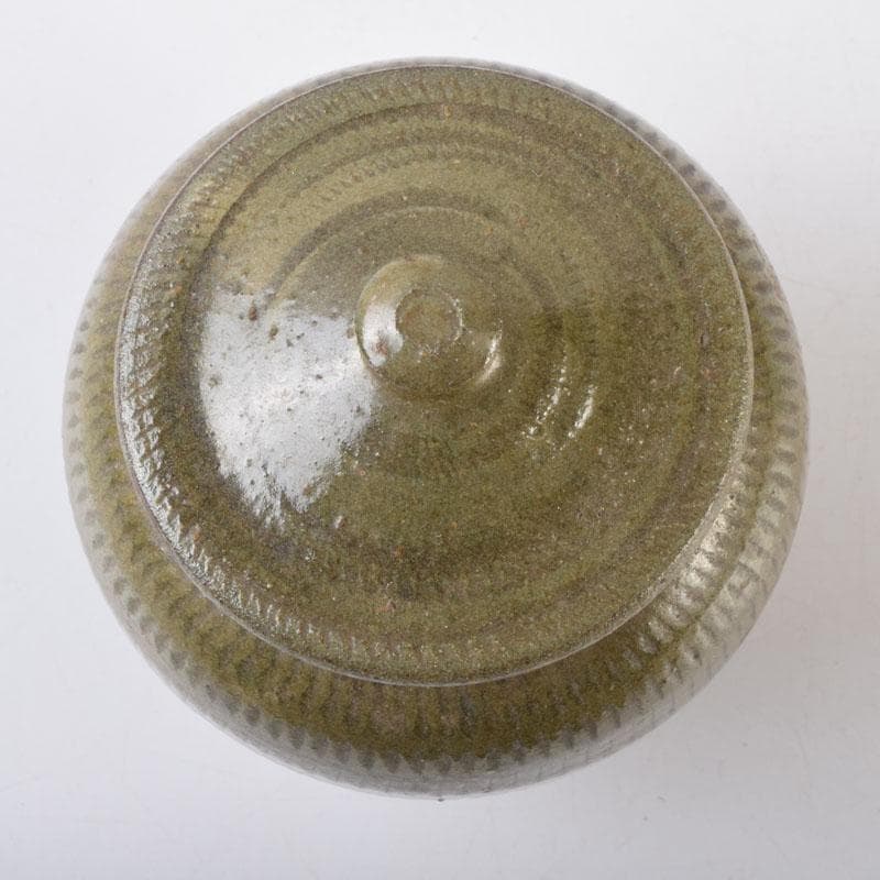 タイ古陶磁 スンコロク 宋胡録 青磁 蓋壷 C 9088