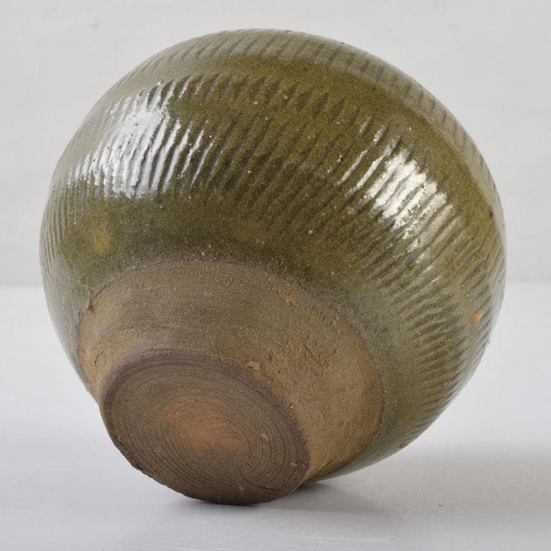 タイ古陶磁 スンコロク 宋胡録 青磁 蓋壷 C 9088