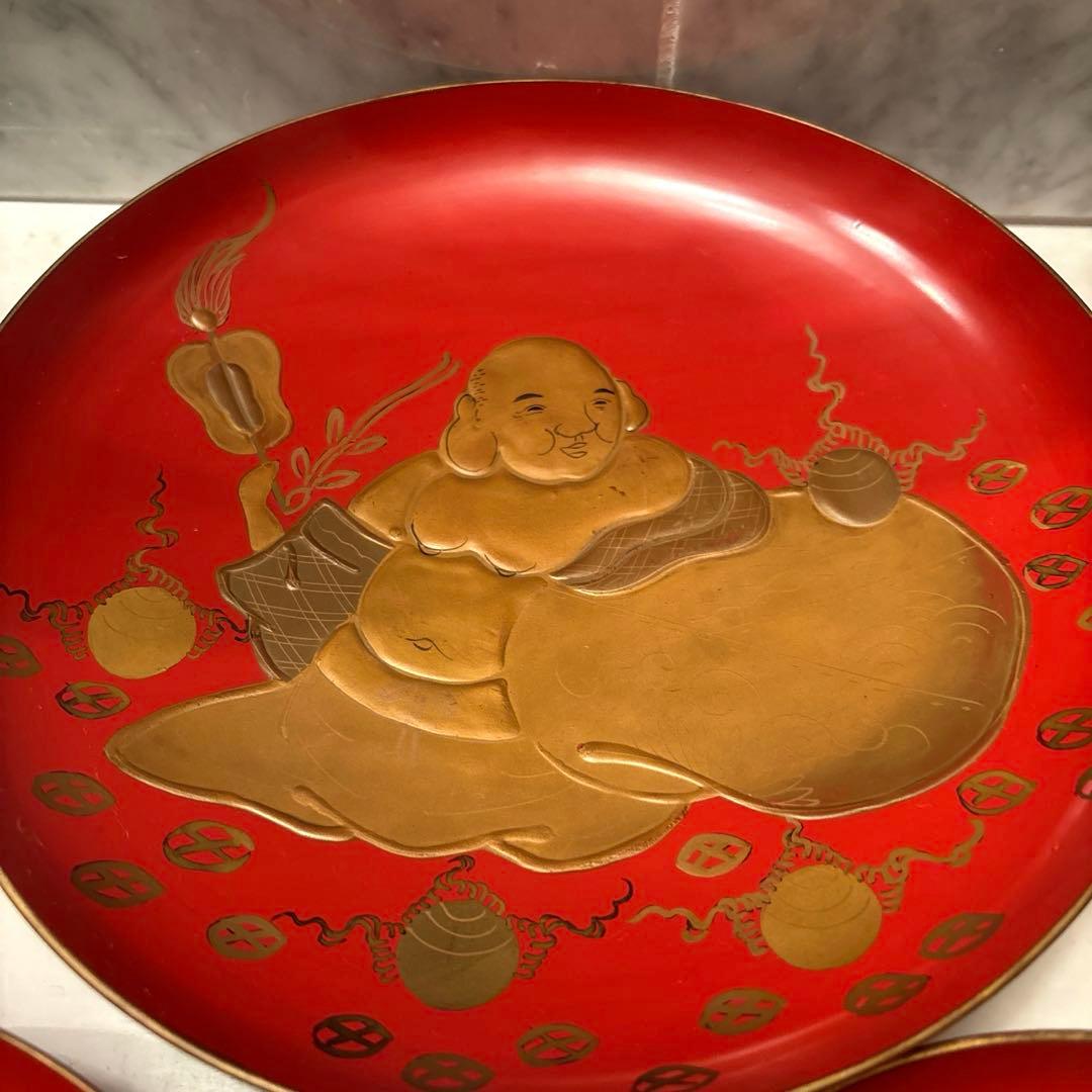 明治時代 七福神が金彩たっぷりで描かれた幸運や金運をを