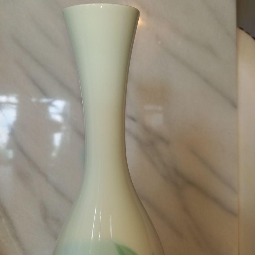 の*り様 井上萬二 百合 花 花瓶 壺 緑 茶器