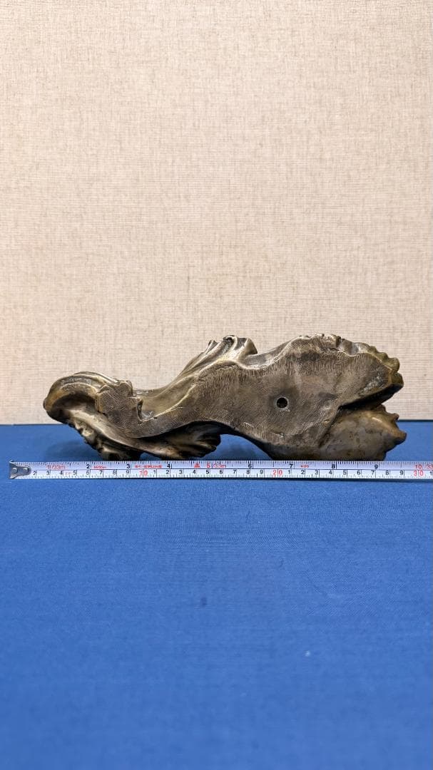 八仙過海 銅製立体群像｜天然木根台座｜実測重量3.86kg｜全高約