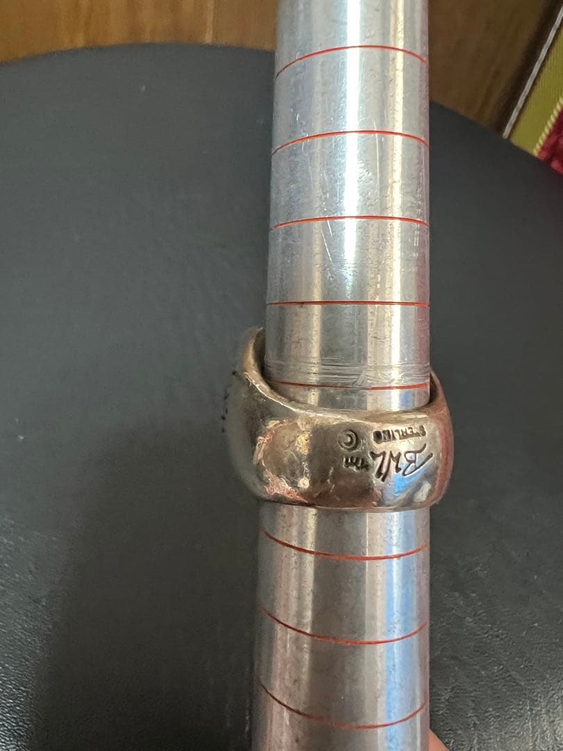 ビルウォールレザー　シルバー ホースシューリング 約14〜15号