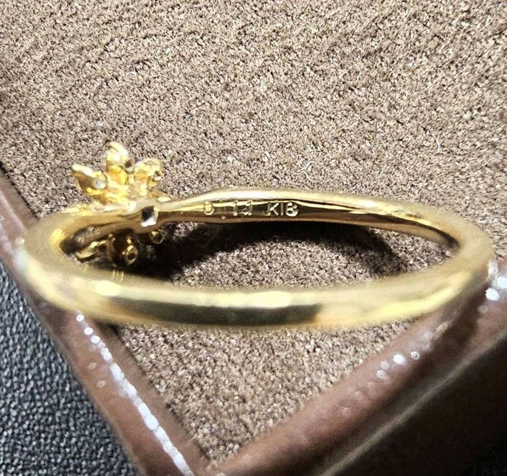 ※アサヒ agete CLASSIC k18 ダイヤモンドリング 9号