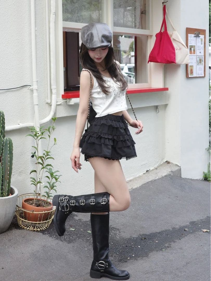 新品タグ付 ダーリッチ ジュエリーリブノースリトップス ホワイト