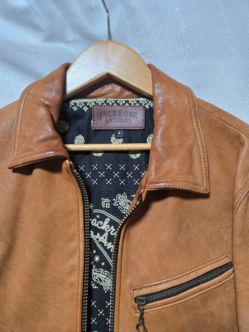 け様専用 ジャックローズ 山羊革 茶色 シングルライダース