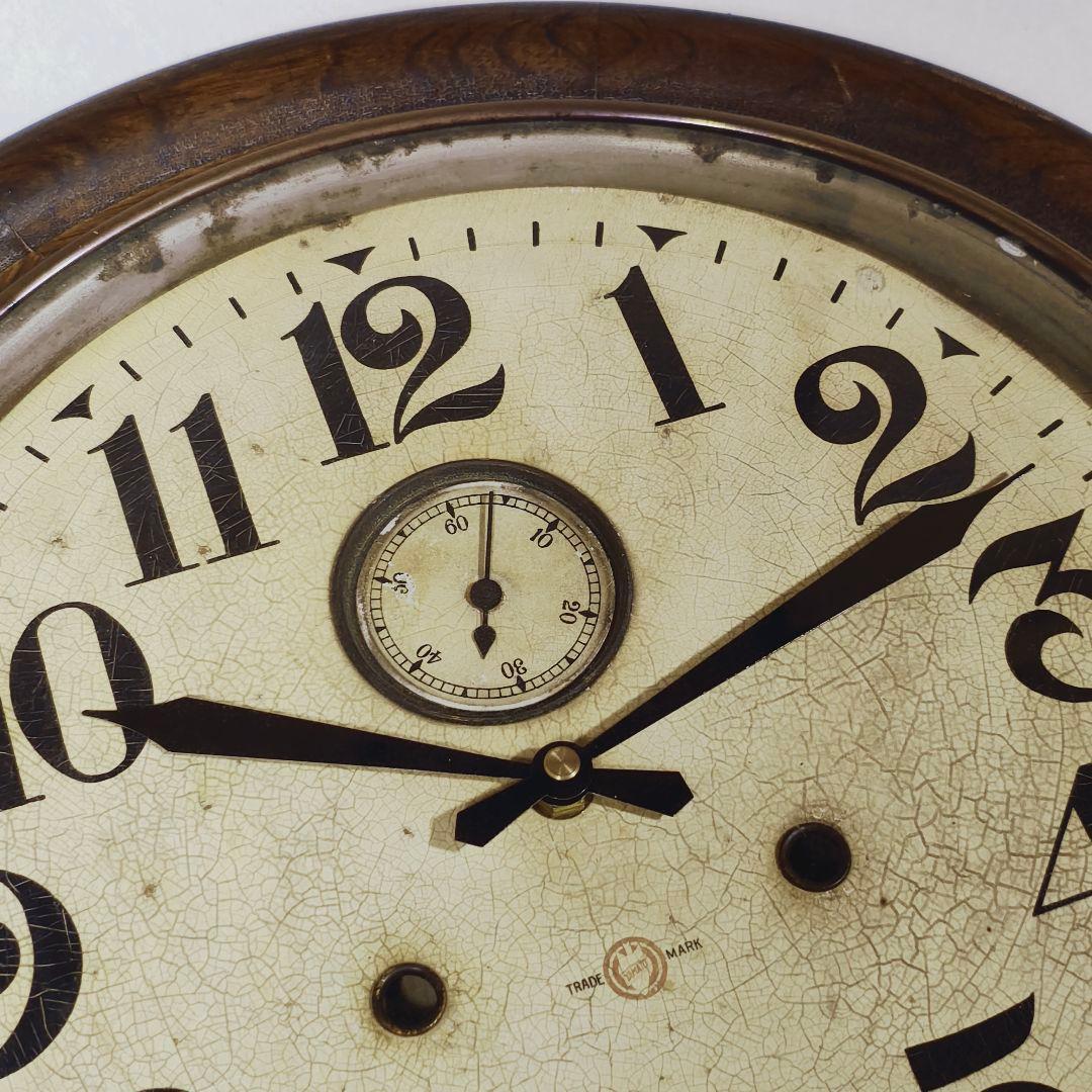 【リペア品 静音 薄型】TRADE MARK 掛け時計 壁掛け時計 アンティーク