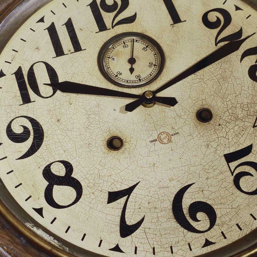 【リペア品 静音 薄型】TRADE MARK 掛け時計 壁掛け時計 アンティーク