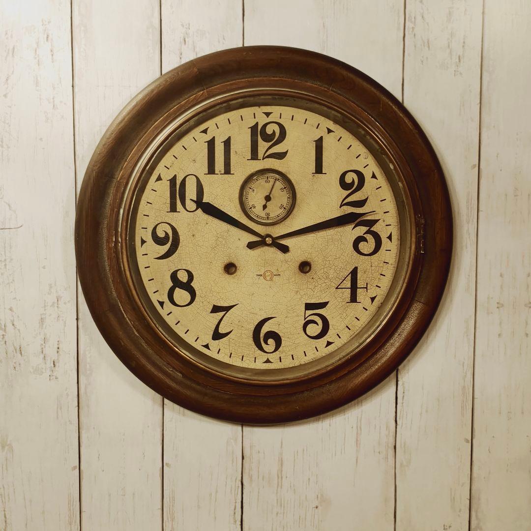 【リペア品 静音 薄型】TRADE MARK 掛け時計 壁掛け時計 アンティーク