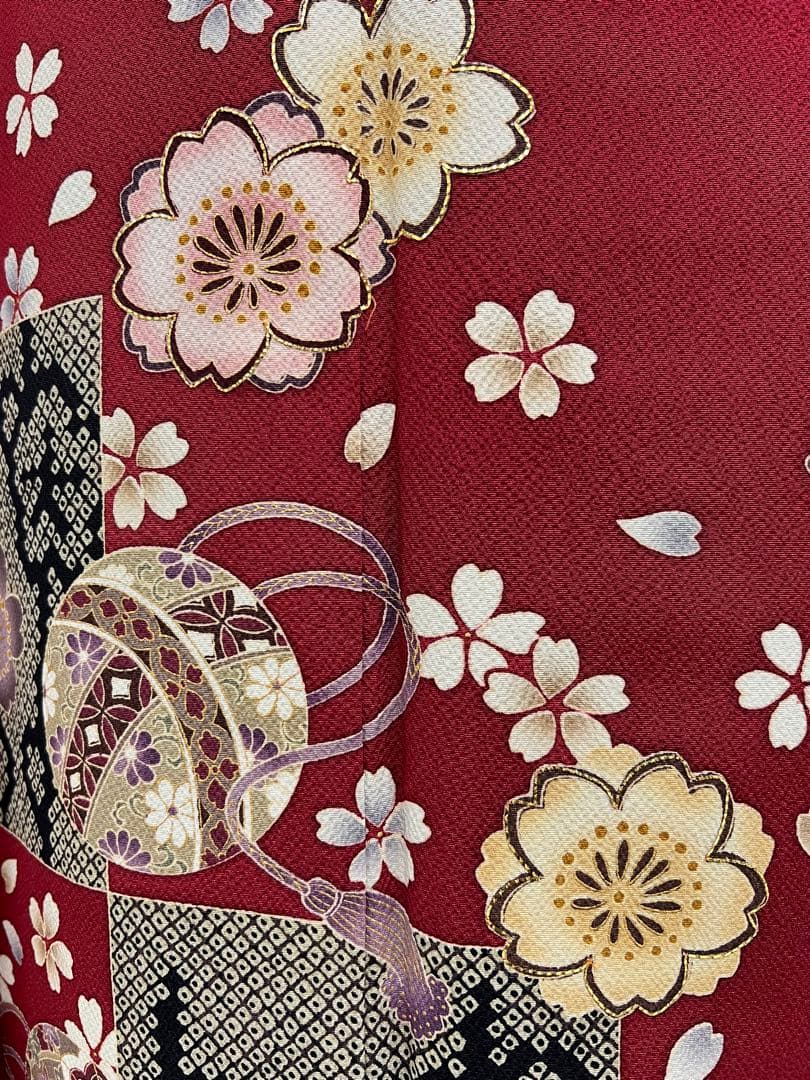 振り袖 フルセット 別誂長襦袢付 成人式 辻が花袋帯 金彩加工 刺繍入り 623