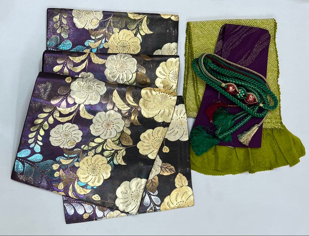 振り袖 フルセット 別誂長襦袢付 成人式 辻が花袋帯 金彩加工 刺繍入り 623