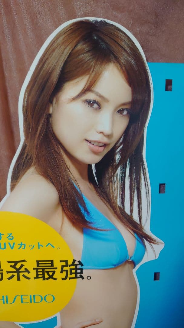 ✨美品✨蛯原友里 水着 等身大パネル 　 ANESSA アネッサ 青