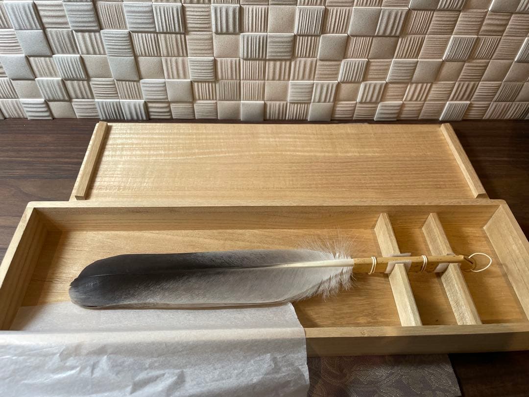 茶道】羽箒 玄鶴 炉用