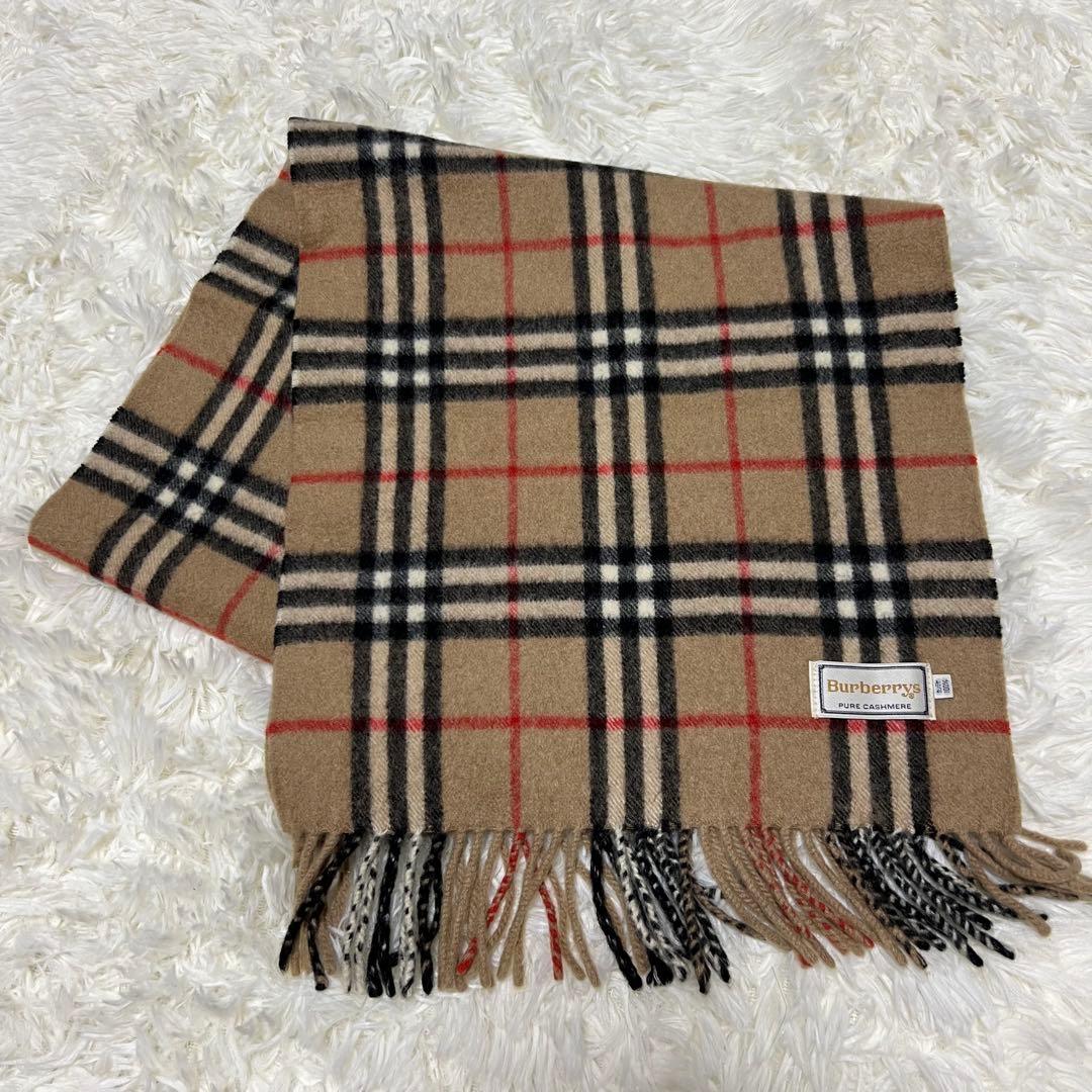 極美品✨️】バーバリーBurberry ノバチェック柄 マフラー カシミヤ100