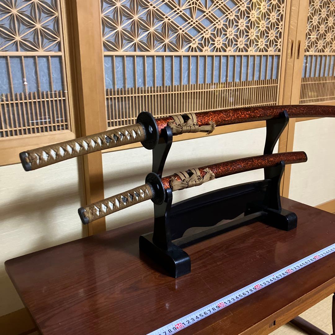 模造刀　波紋のある日本刀 2本セット