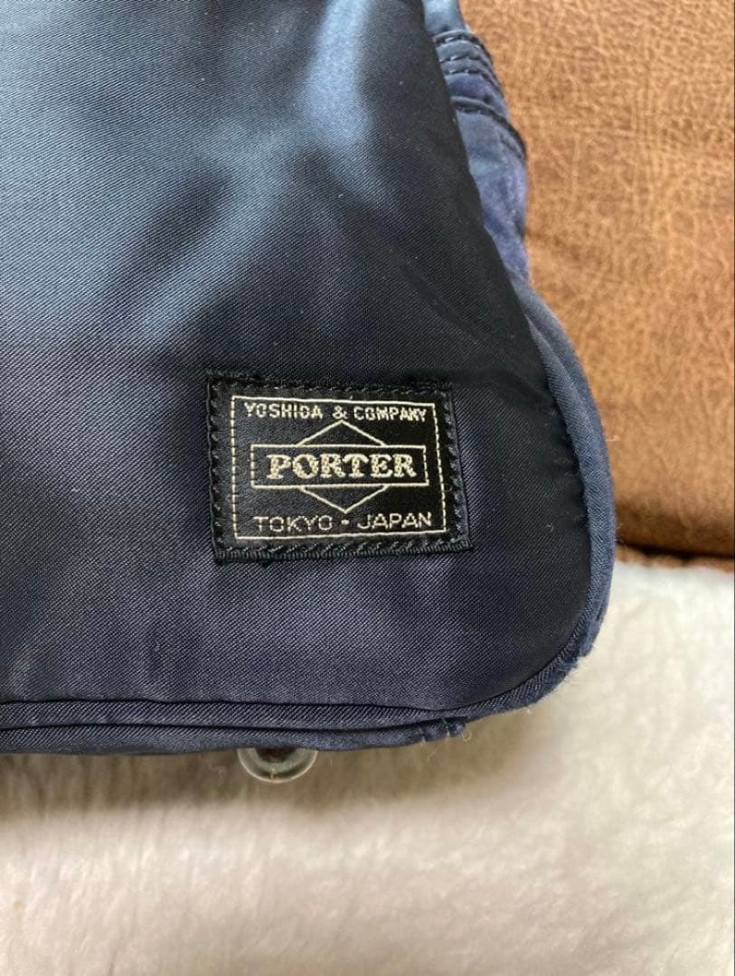 美品☆ ヘッドポーター PORTER ミニボストン バッグ ネイビー 吉田カバン