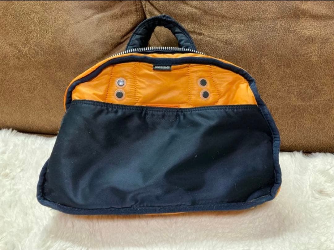 美品☆ ヘッドポーター PORTER ミニボストン バッグ ネイビー 吉田カバン