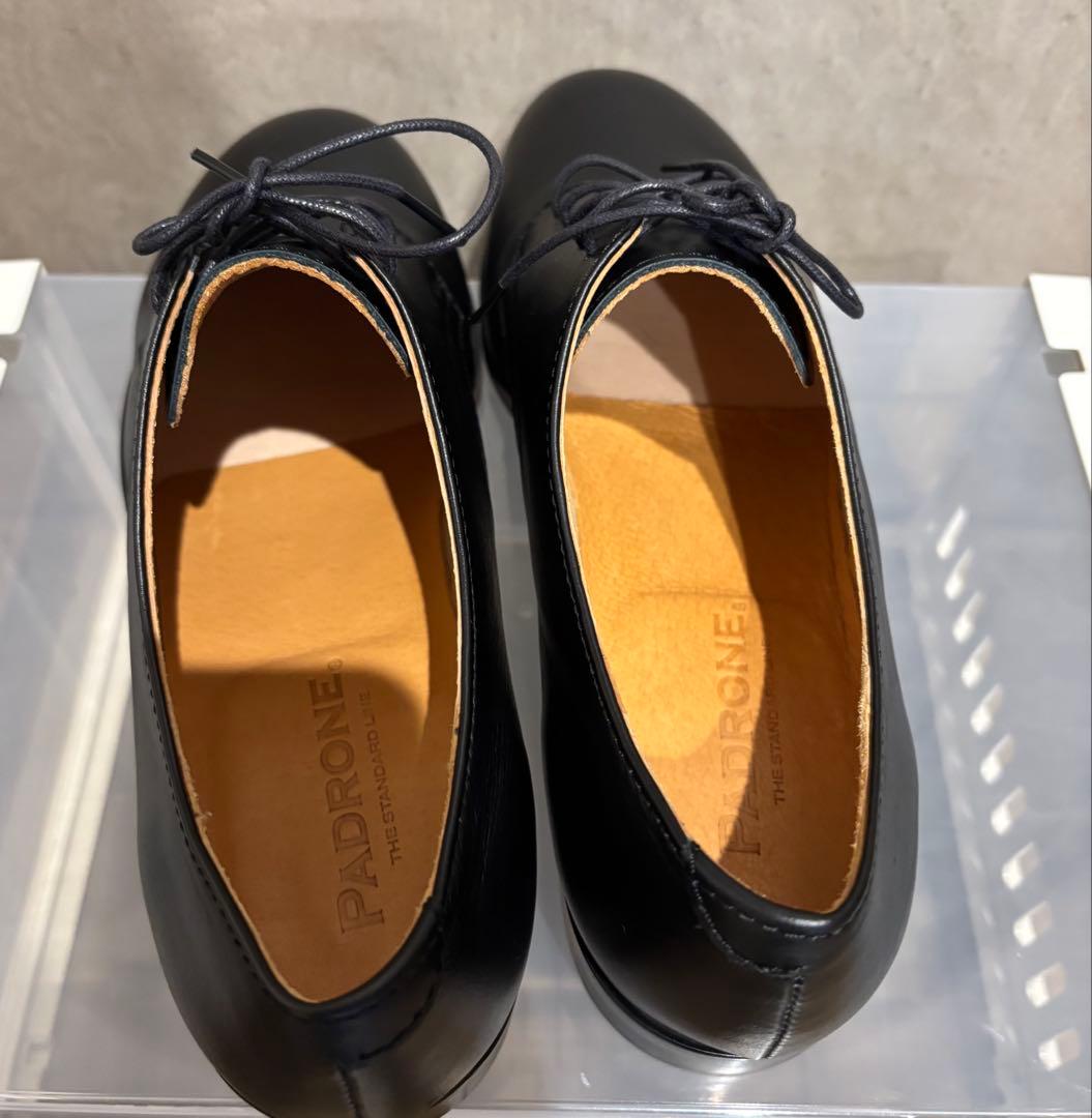 Padrone 黒 レザー ドレスシューズ