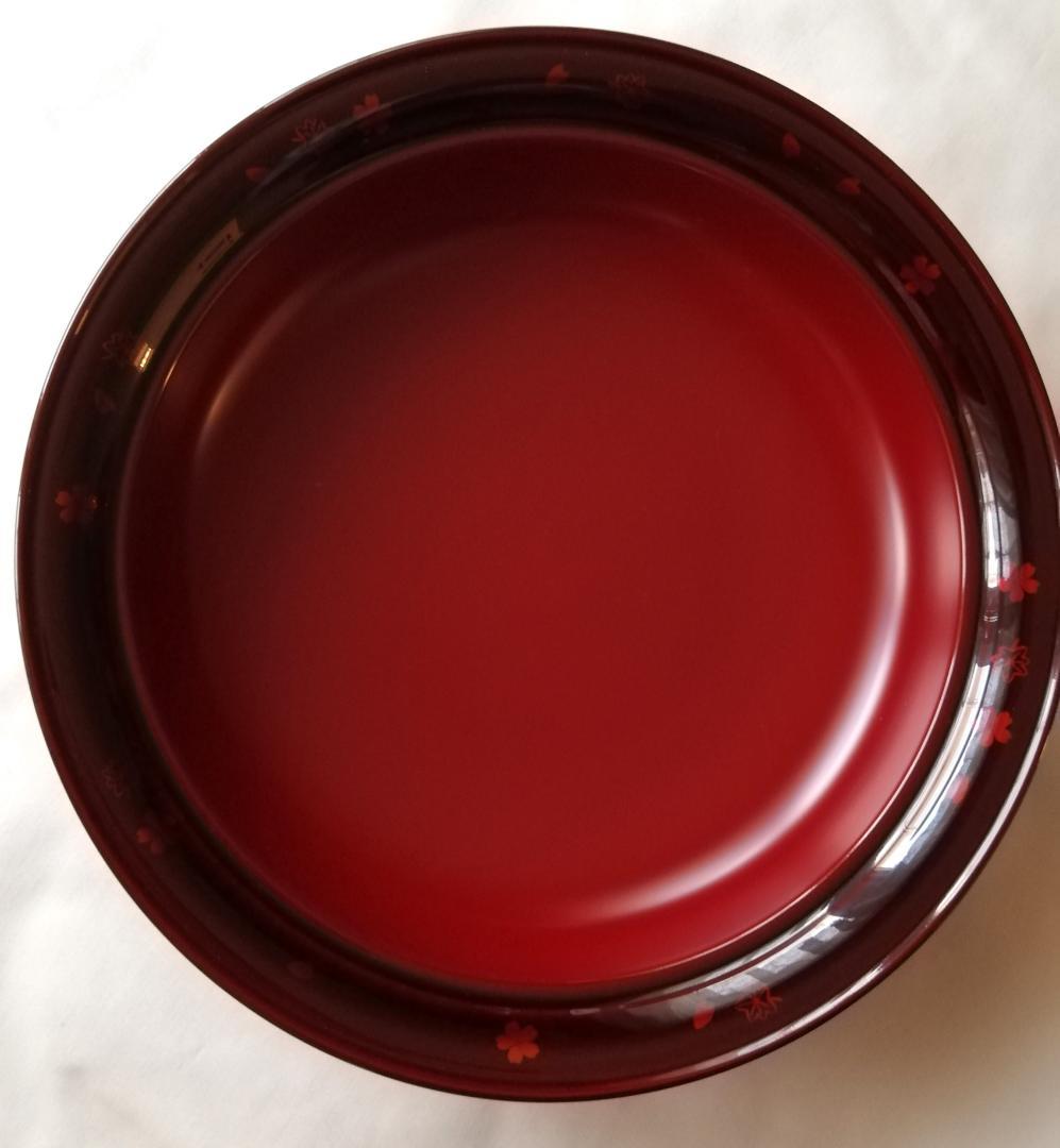 新品　漆器　菓子器　盛鉢　象彦　春秋白檀8.0寸