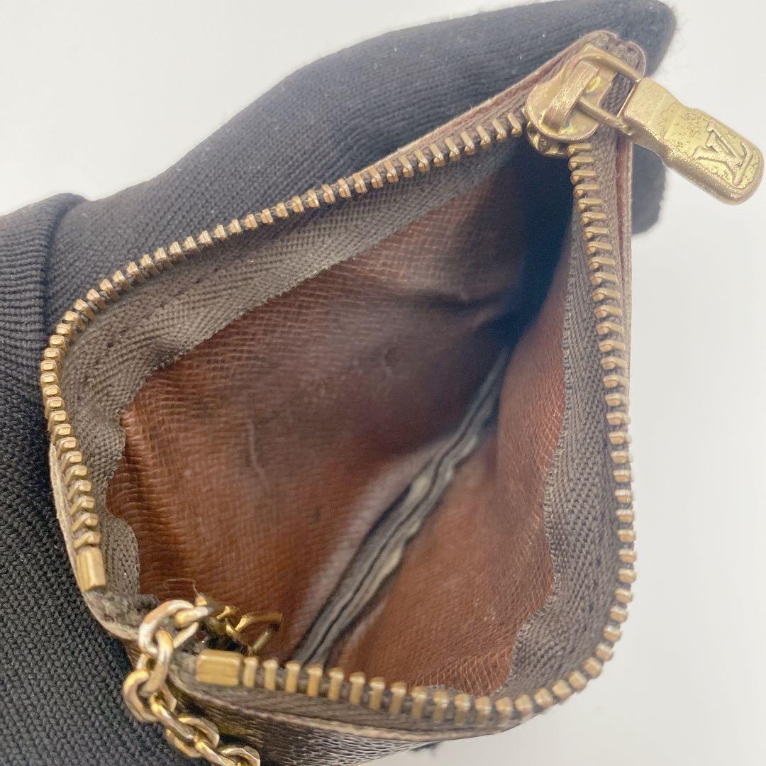 ルイヴィトン モノグラム ポシェットクレ ケース 小銭入れ チェーン