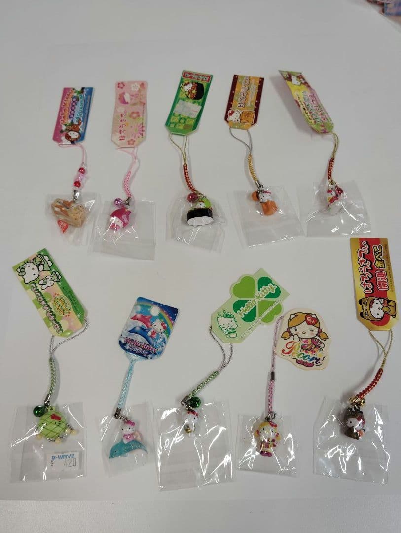 ハローキティ キティ ご当地 根付け ストラップ セット 110個 まとめ売り