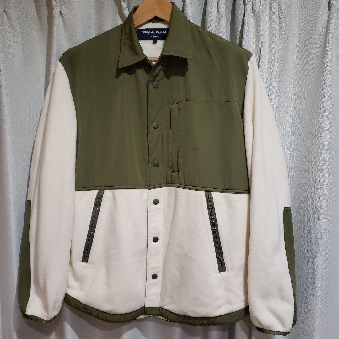 COMME des GARÇONS ジャケット Lサイズ オリーブ・ホワイト
