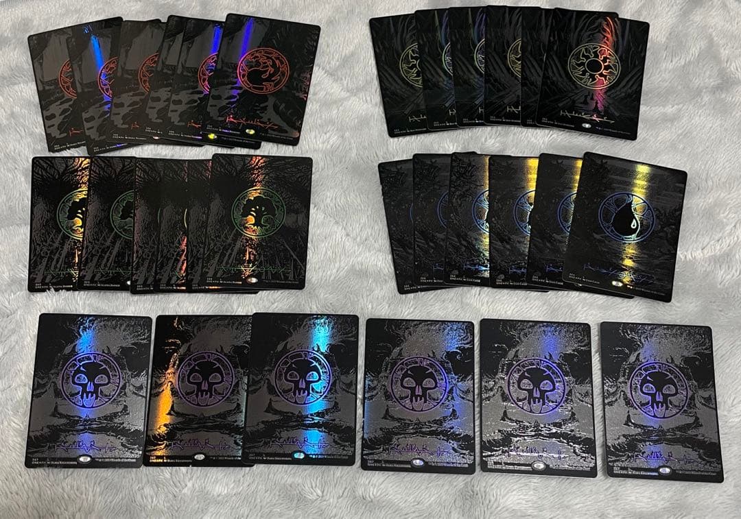 FOIL】MTGオイルスリックFoil版 基本土地 6セット30枚 FOIL MTGオイル
