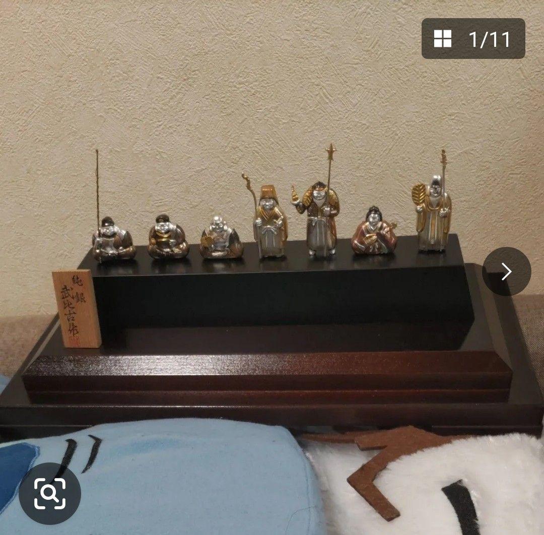 や*ん様 武比古 純銀 恵比寿 大黒 七福神 置物 オブジェ 縁起物 - メルカリ