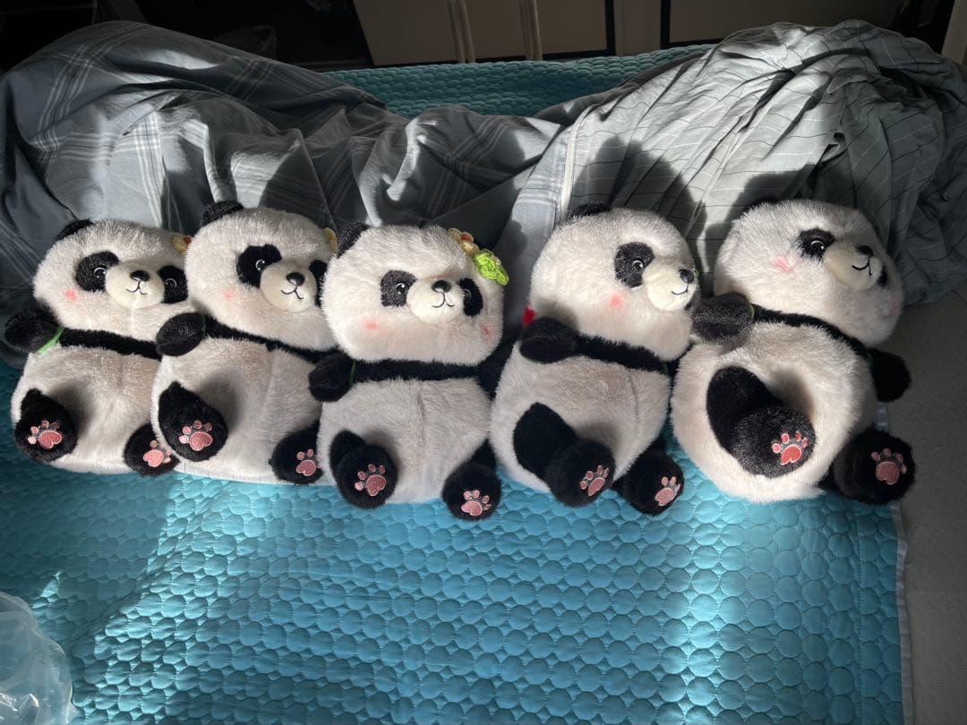 【値下げo k】パンダのぬいぐるみ5体セット 吉徳 ぬいぐるみ りくのなかまたち パンダ コドモ 180560 - エステルノ