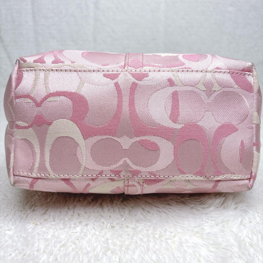 COACH シグネチャー ピンク アクセサリーポーチワンショルダー　y2k