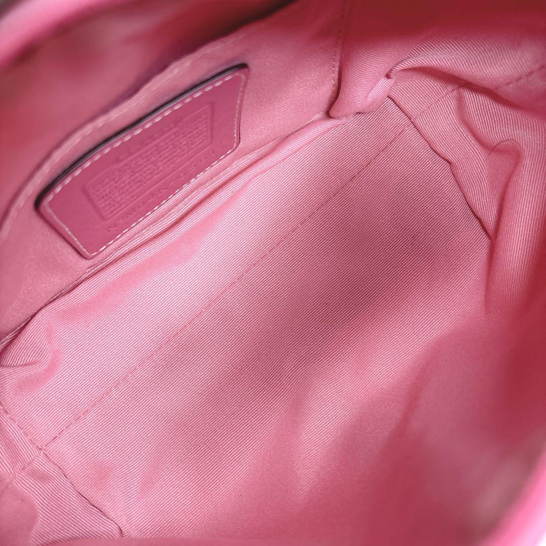 COACH シグネチャー ピンク アクセサリーポーチワンショルダー　y2k