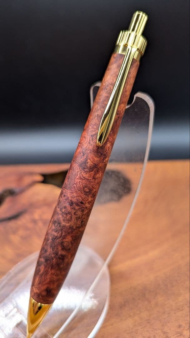 624極上 本花梨 瘤杢 木軸シャーペン ボールペン - メルカリ