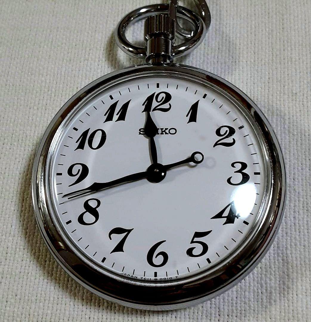 takayuki様ご依頼稼働美品 SEIKO諏訪1991年懐中時計 鉄道時計