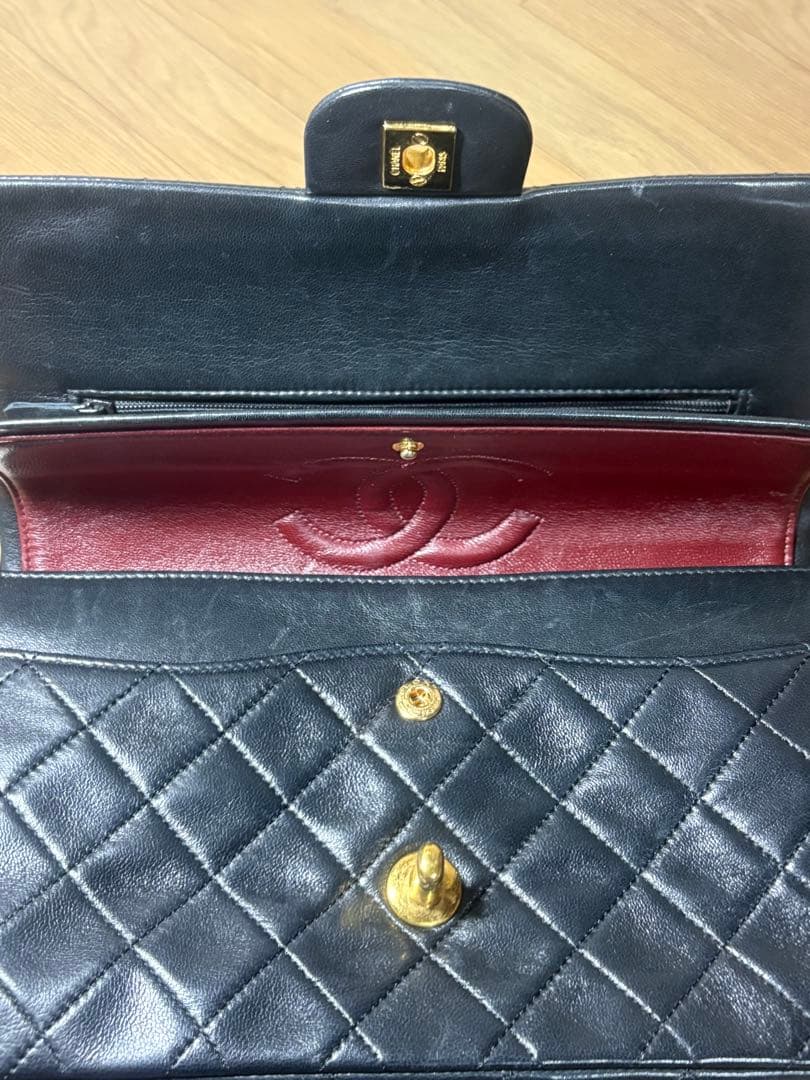 シャネル CHANEL ショルダーバッグ マトラッセ 25 Wチェーン