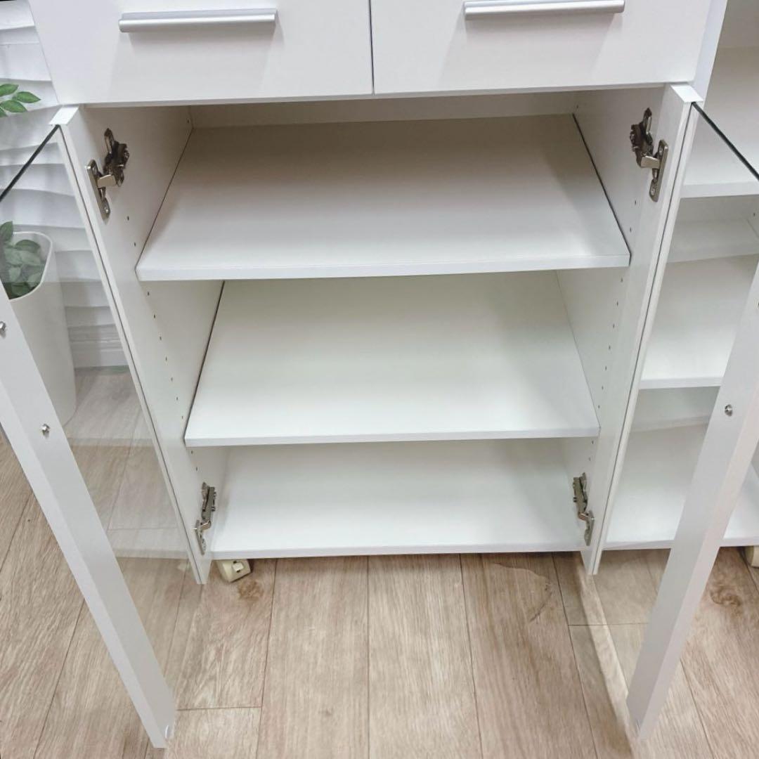 ◇大阪府 神戸市 配達料無料！◇山善◇ガラスキャビネット◇キッチン