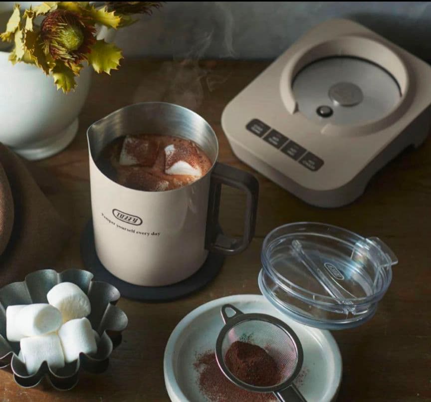 新品未使用　Toffy ミルクフォーマーマグ　ミルキーホワイト