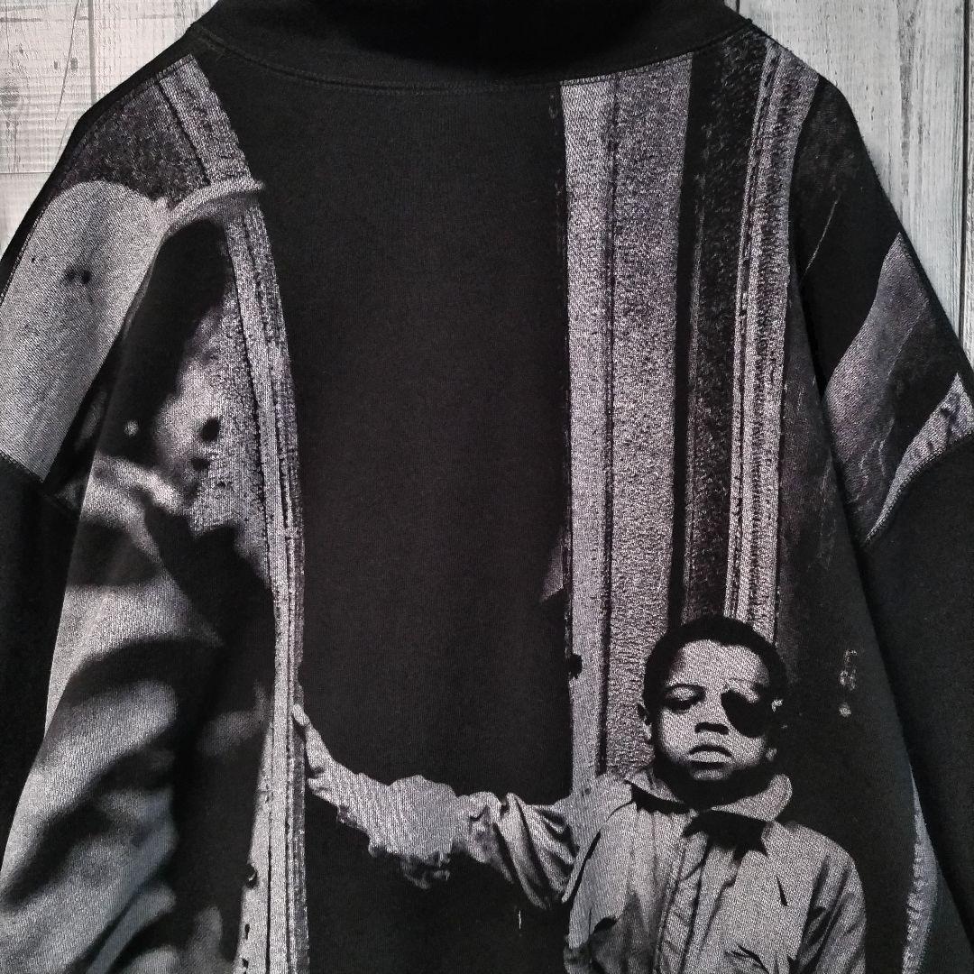 a69【希少XLサイズ】ブラックアイパッチ☆バック全面　ビックロゴ　パーカー