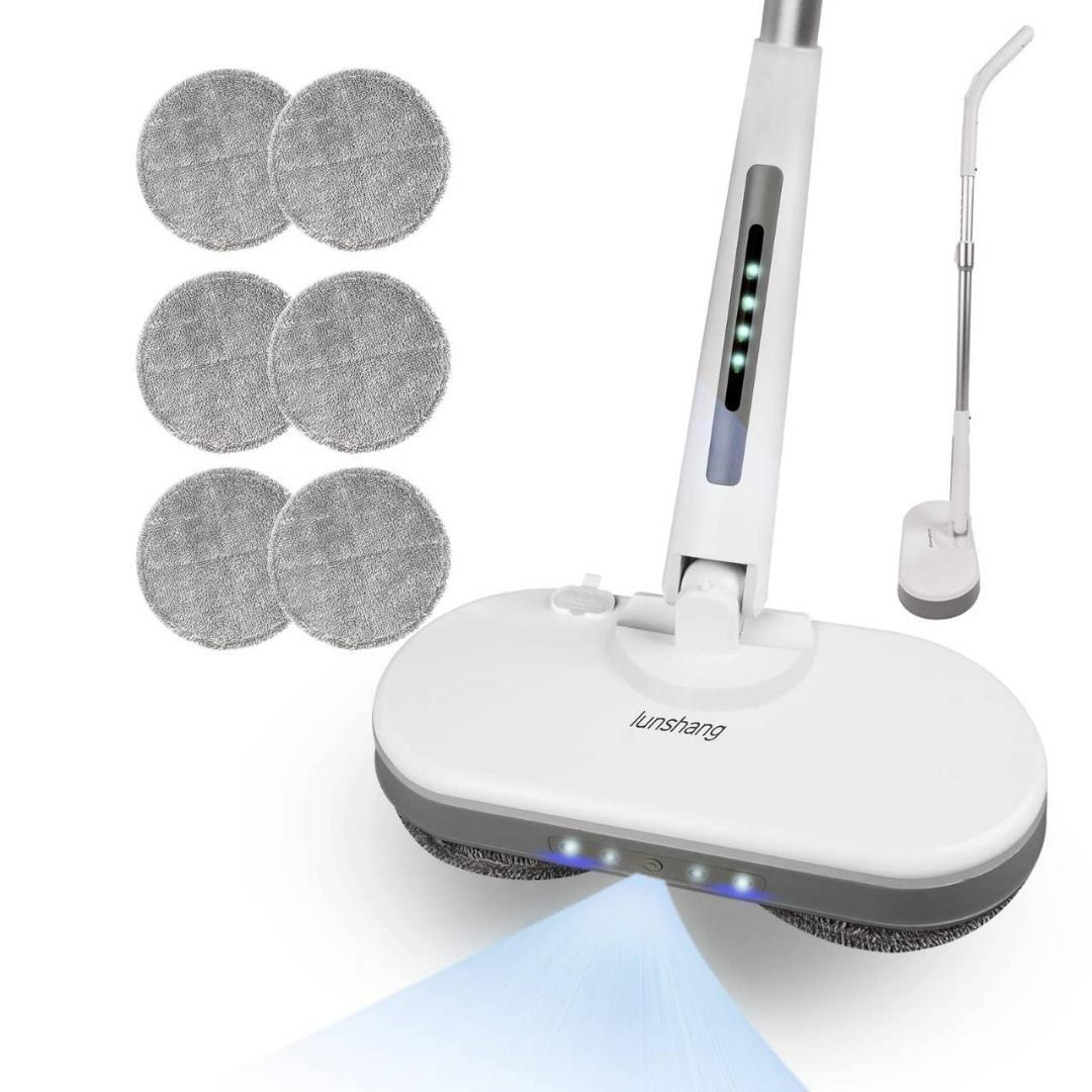 長さ調節可能なコードレス回転モップ 乾湿両用 スプレー機能