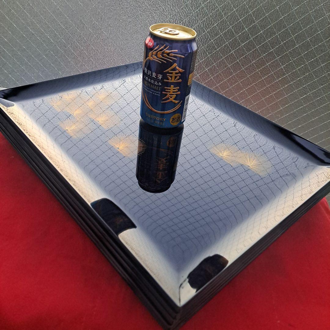 輪島塗 五島屋謹製 卓上膳×5客】布着本堅地 沈金寿松葉 長期保管品