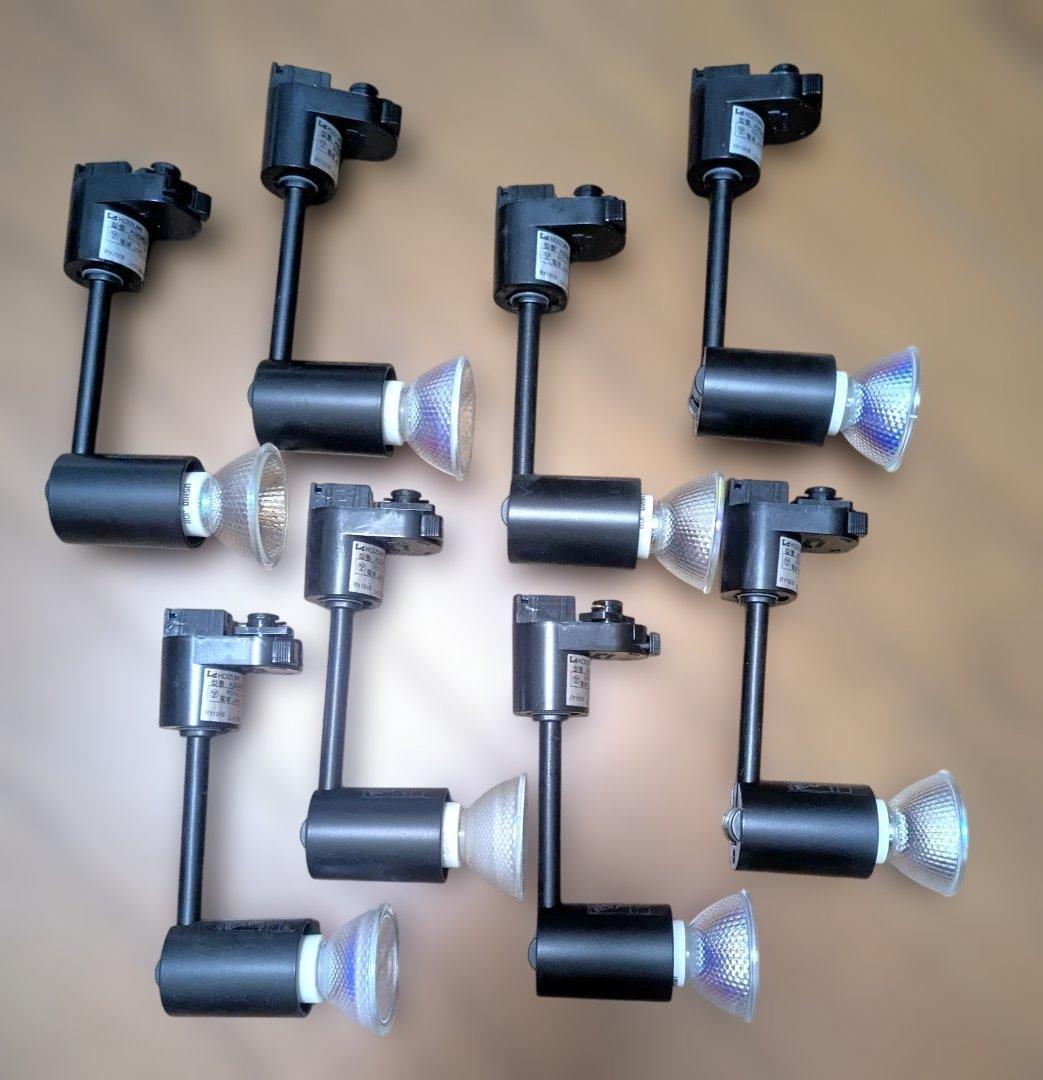 メル様専用ダクトレール用LEDライト25個セットASE940195黒