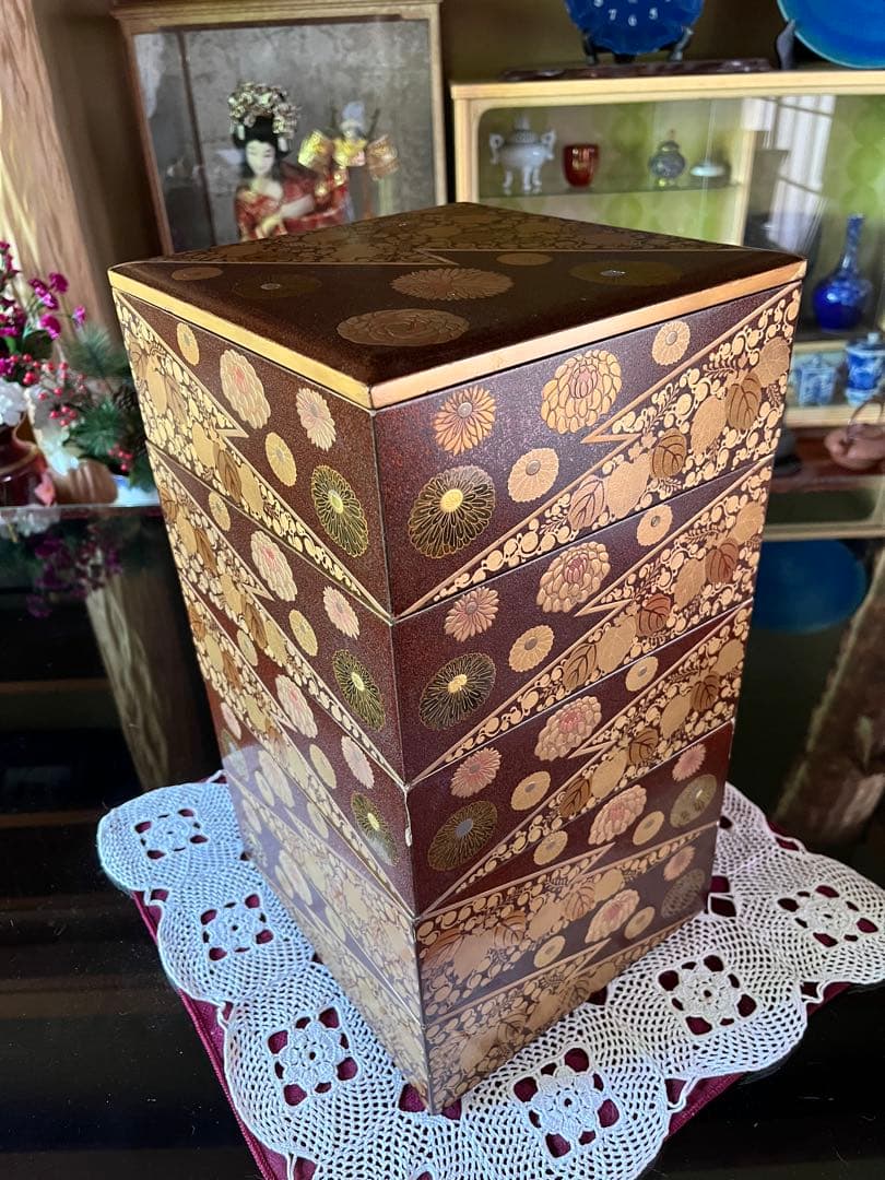 重箱 江戸後期 和骨董 自宅蔵出し 漆塗り漆器工芸品