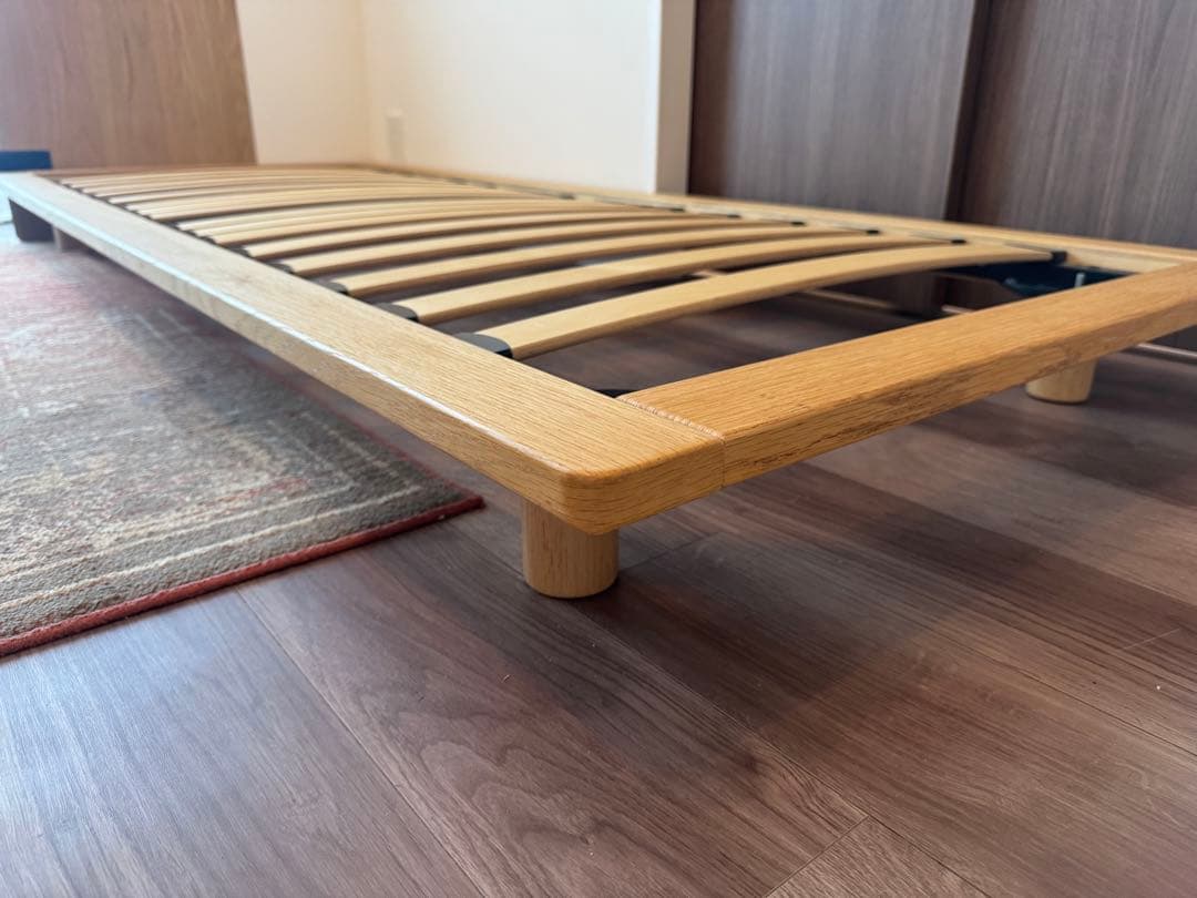 【無印良品】木製シングルベッドフレーム スモール　ヘッドボード付き