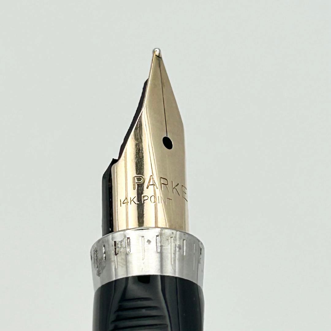 パーカー 万年筆 ペン先14K 14金 スターリングシルバー 格子柄 ジズレ