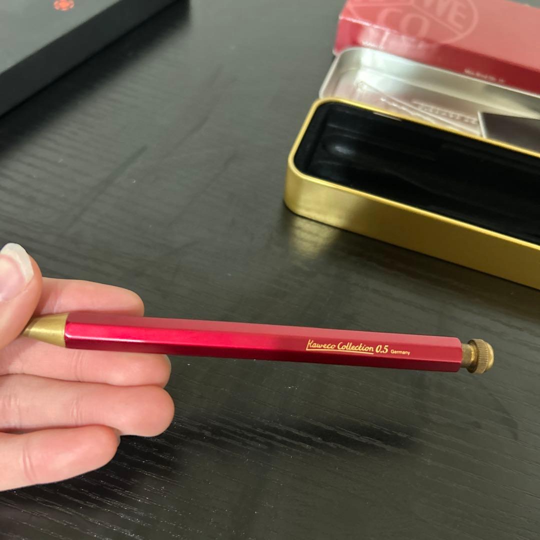 Kaweco シャープペンシル 0.5mm 赤 ケース付き