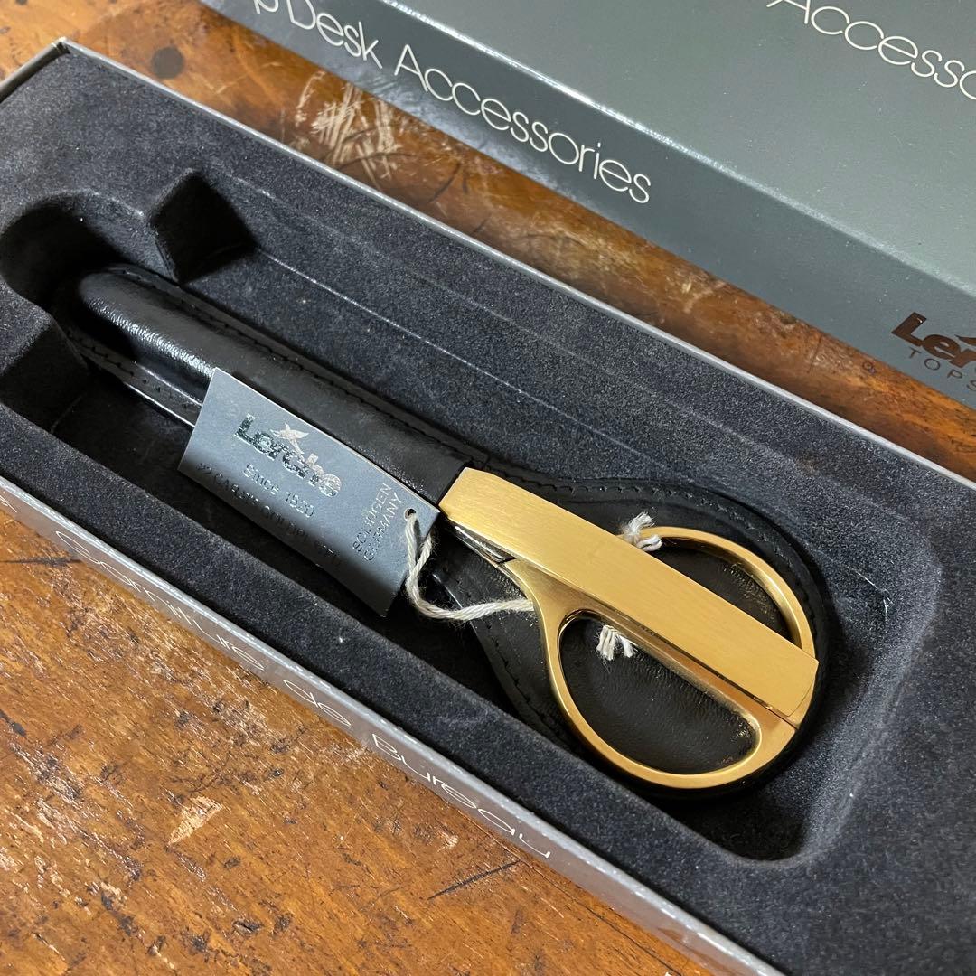 新品 Lerche レルヒェ 22金メッキ ハサミ レターオープナー ドイツ製