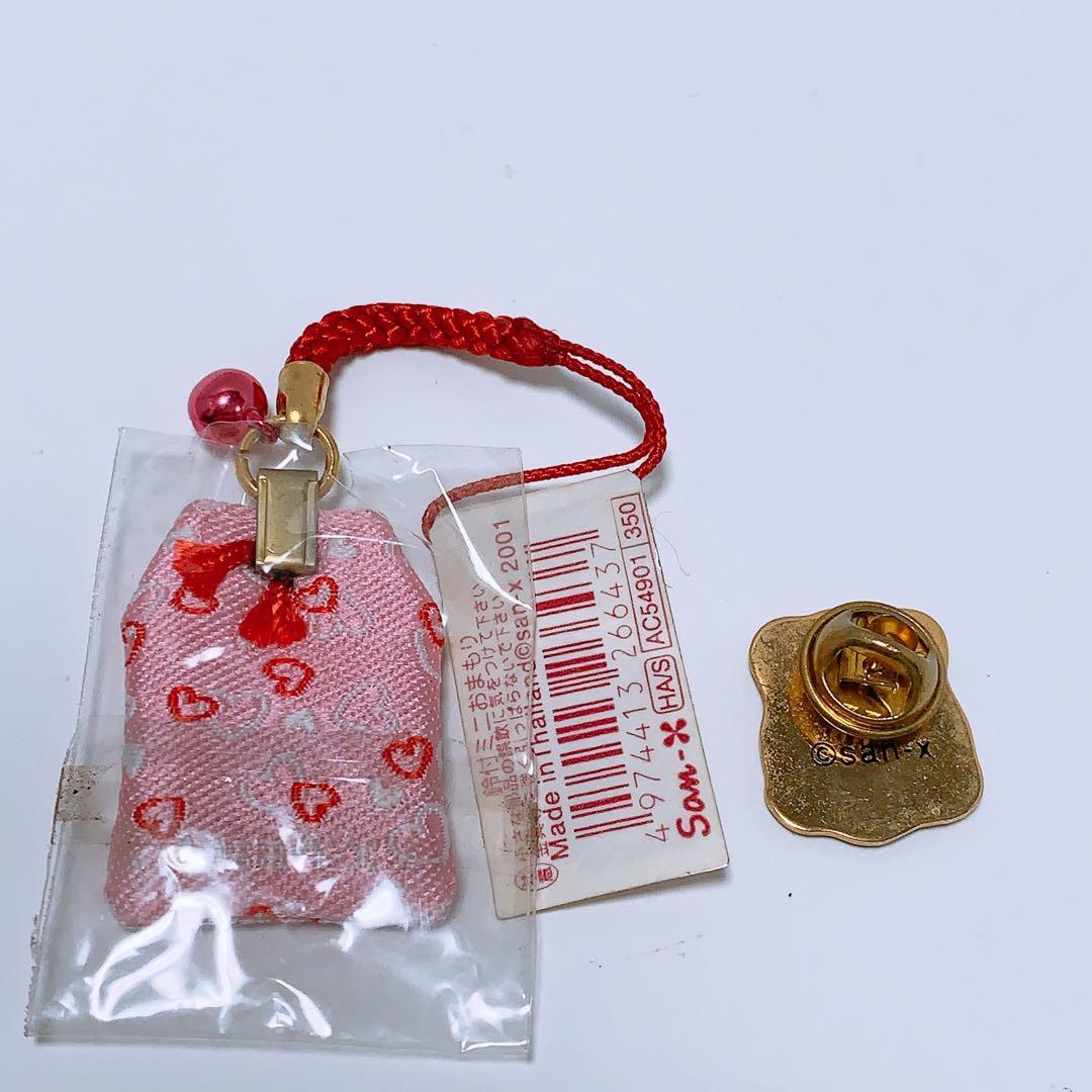 平成レトロ　ハムスター恋愛運　風水お守り　ピンバッチ　セット　サンエックス