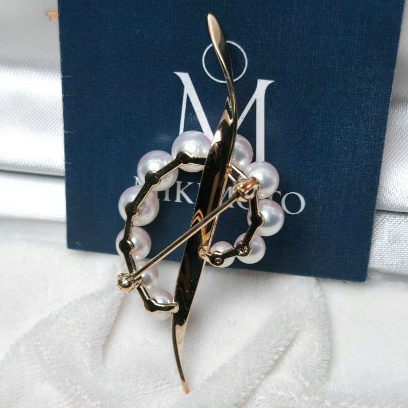 美品 最高級】ミキモト ブローチ パール サークル K18 愛子様 ご着用